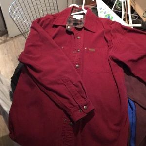 Red Carhartt Flannel lined jacket M